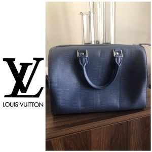 LV Speedy Bag in Toledo Blue Epi Leather
